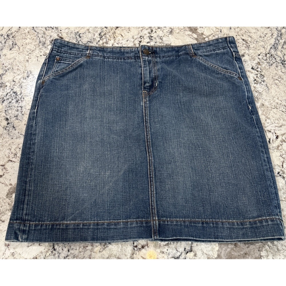 Vintage Gap Womens Skirt Size 16 Denim Limited Edition Button Pocket preppy